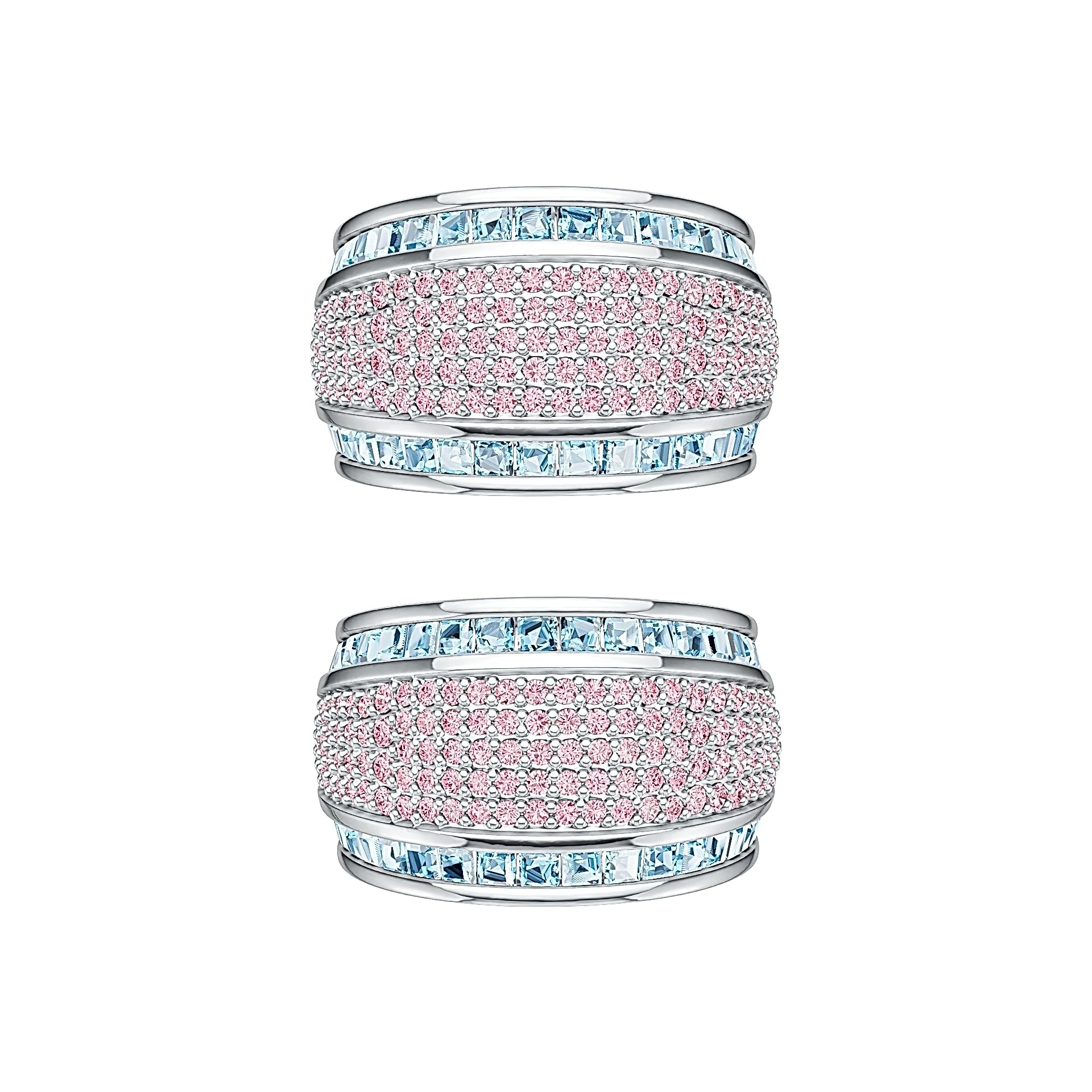 Sterling Silver Semi Mount Earrings Setting Princess SQ 2X2mm DHJ