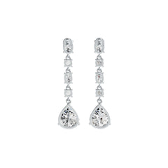 Sterling Silver Semi Mount Earrings Setting Pear PE 12X10mm OV 7X5mm OV 6X4mm RD 4mm DHJ
