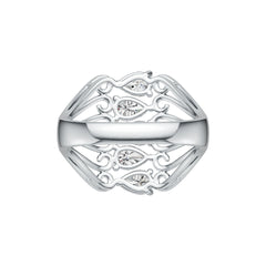 Sterling Silver Semi Mount Ring Setting Pear PE 6x4mm DHJ