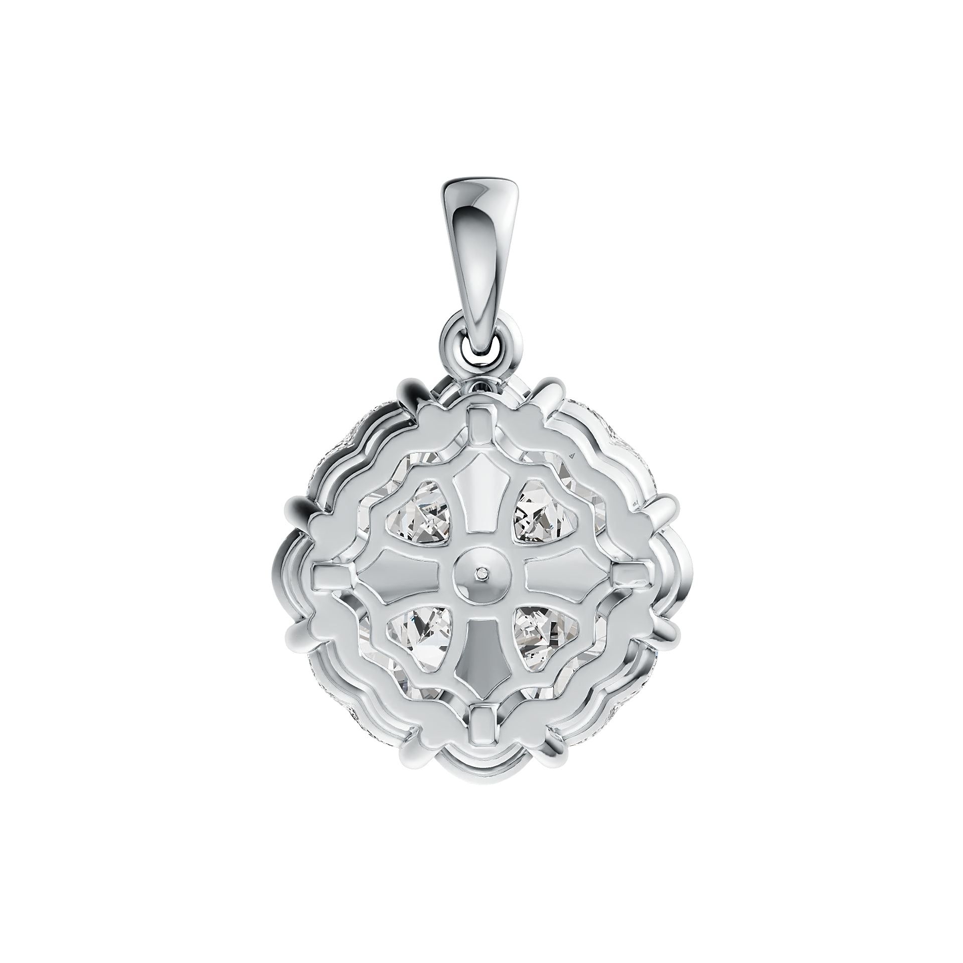Sterling Silver Semi Mount Pendant Setting Heart HT 7X7mm DHJ