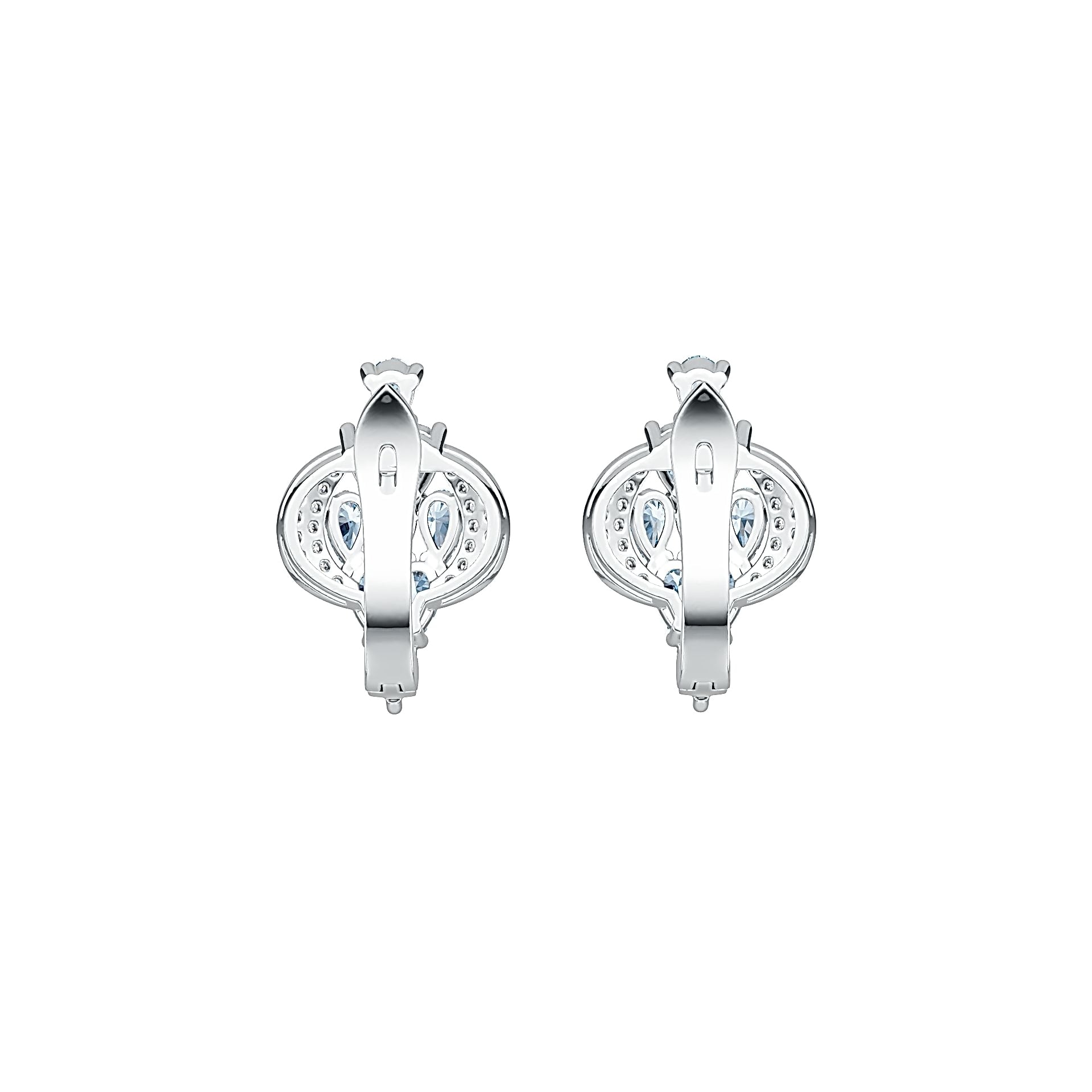 Sterling Silver Semi Mount Earrings Setting Pear PE 5X3mm DHJ