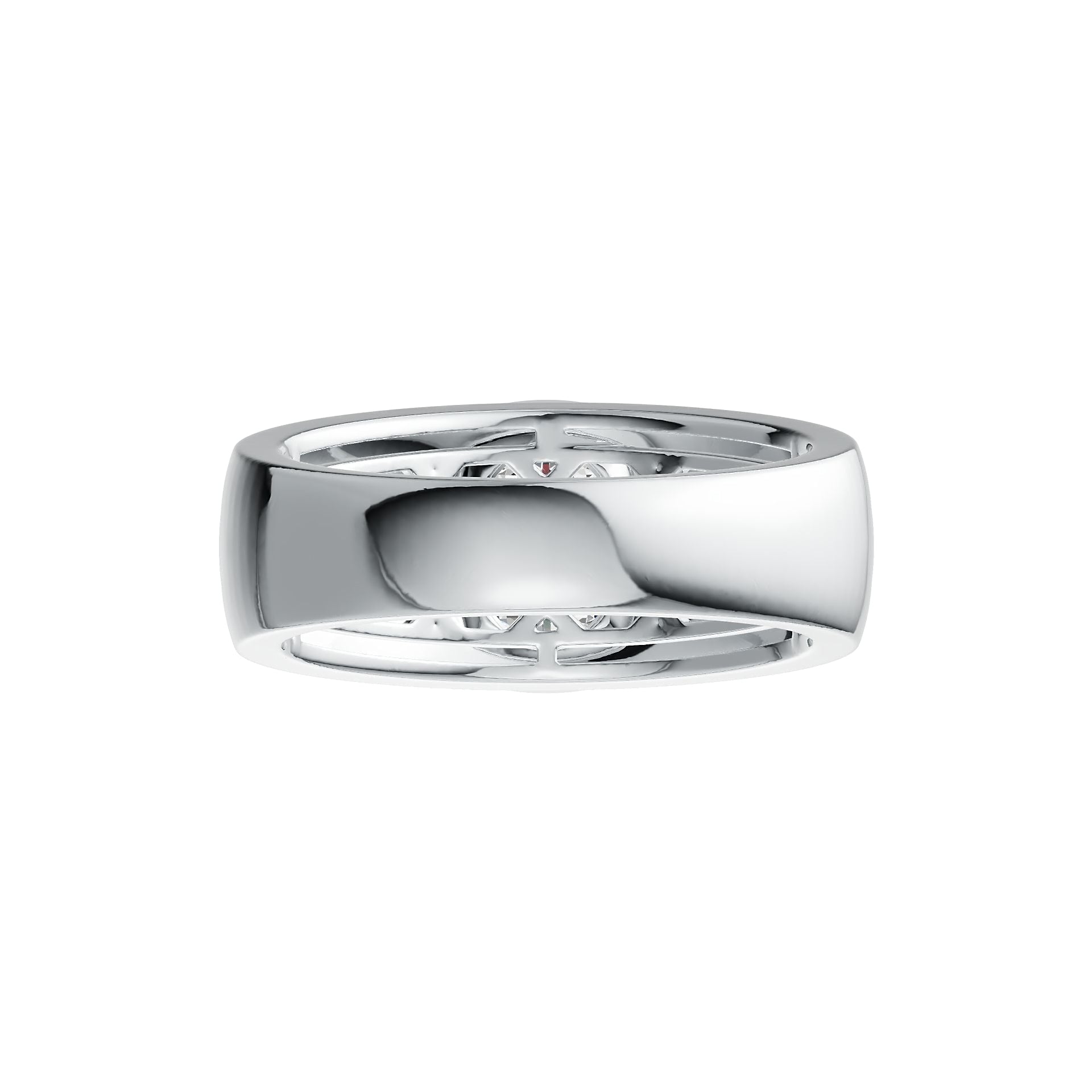 Men's Platinum Semi Mount Ring Setting Oval OV 10X8mm Double Prongs Diamond Accent DHJ
