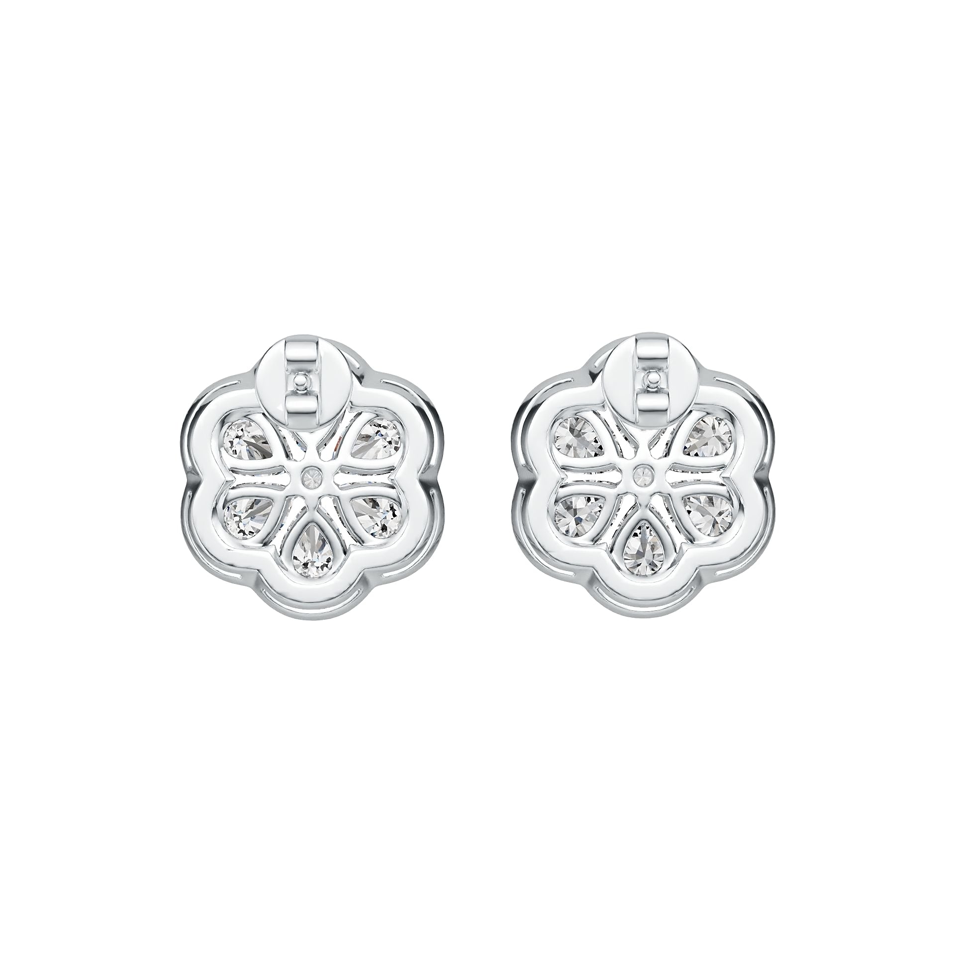 Sterling Silver Semi Mount Earrings Setting Pear PE 4X3mm DHJ