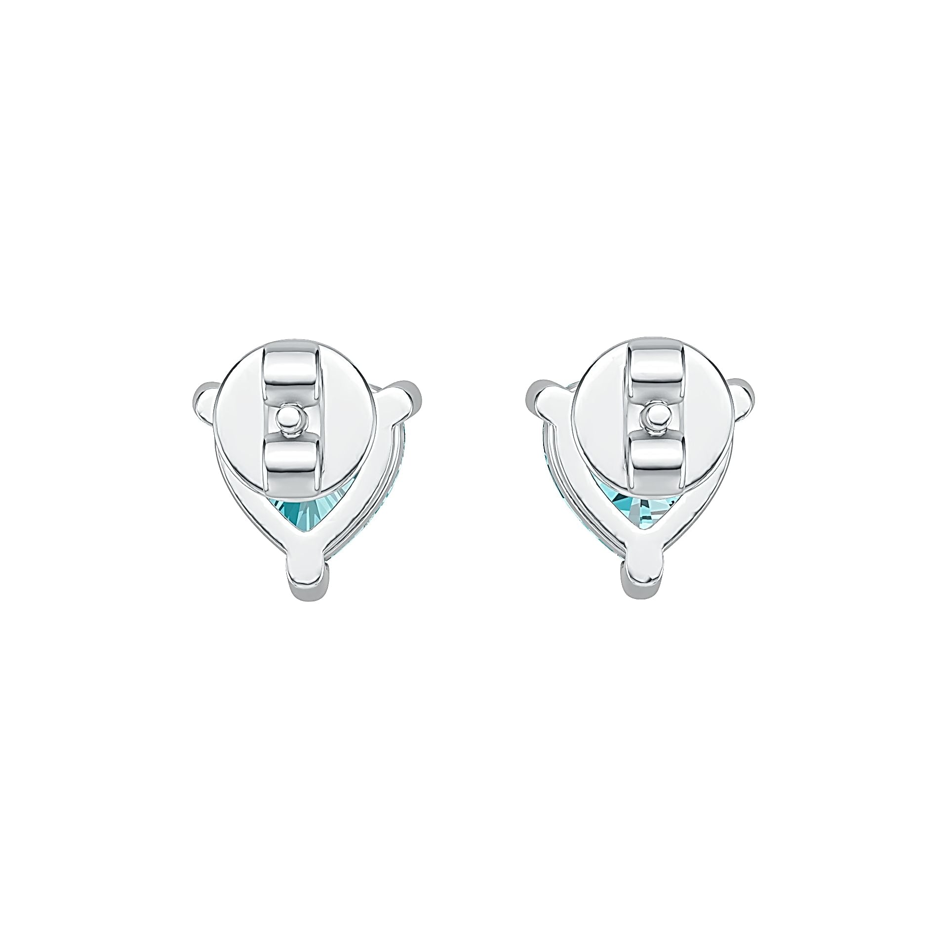 10K Gold Semi Mount Earrings Setting Heart HT 6X6mm Simple Stud DHJ