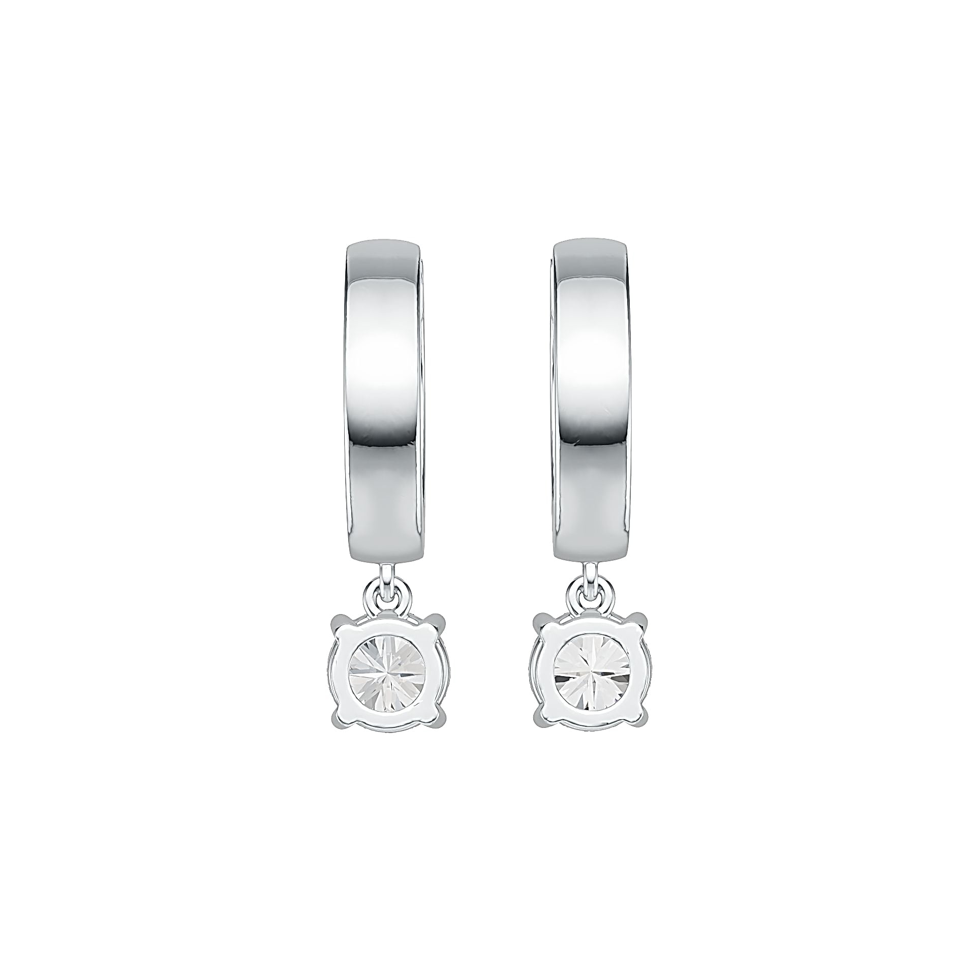 Sterling Silver Semi Mount Earrings Setting Round RD 6x6mm DHJ
