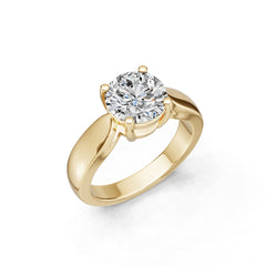 10K Gold Semi Mount Ring Setting Round Ro 6x6mm Syz Jewelry