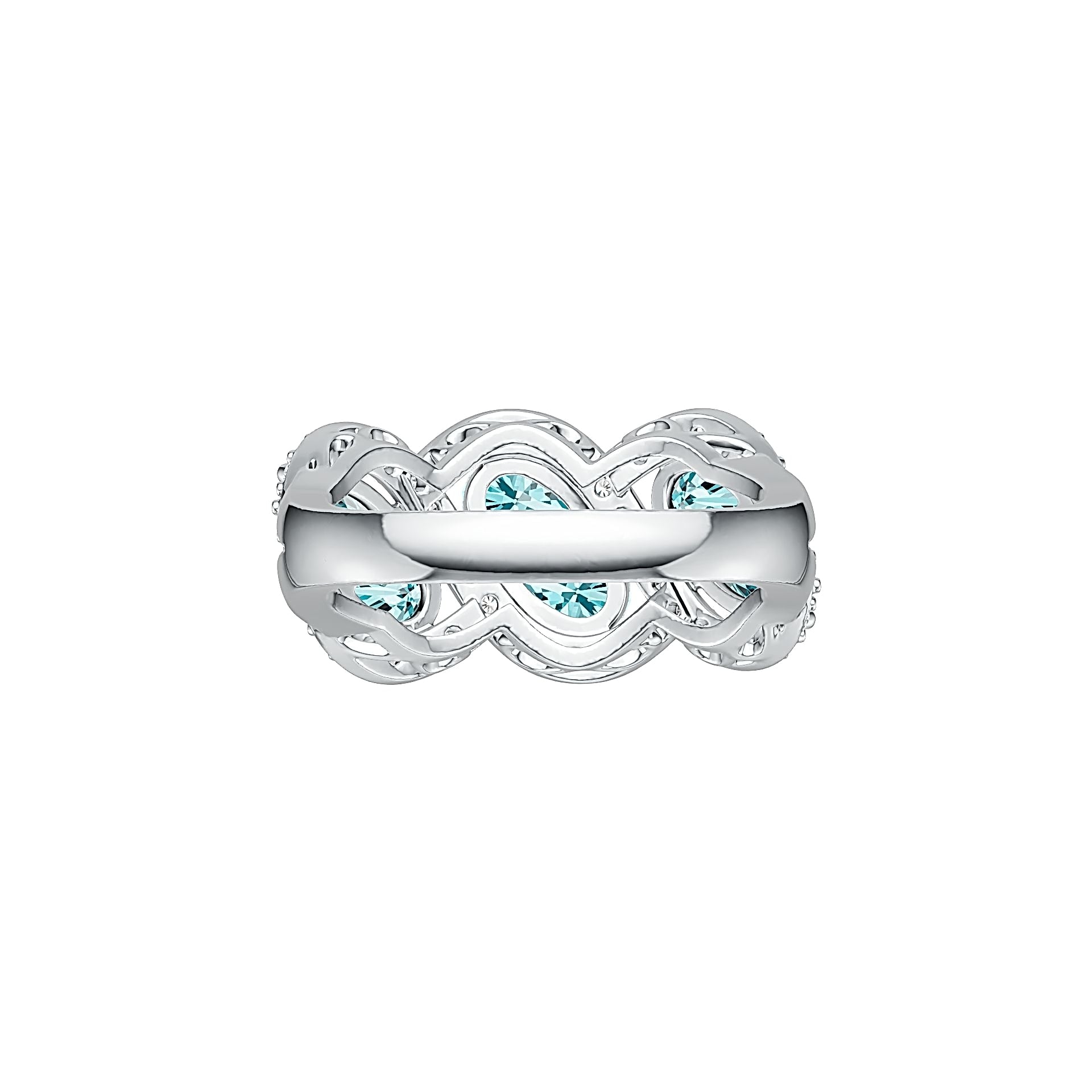 Sterling Silver Semi Mount Ring Setting Pear PE 6x4mm DHJ