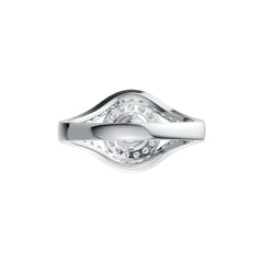 14K Gold Semi Mount Ring Setting Round RD 8.5mm Diamond Accent DHJ