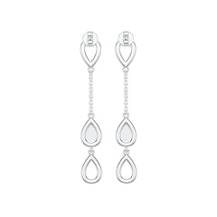 Sterling Silver Semi Mount Earrings Setting Round RD 1.1mm DHJ