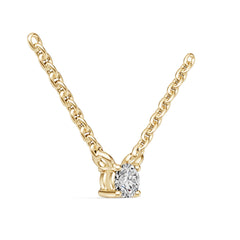 18K Gold Semi Mount Necklace Setting Round Ro 6x6mm Syz Jewelry
