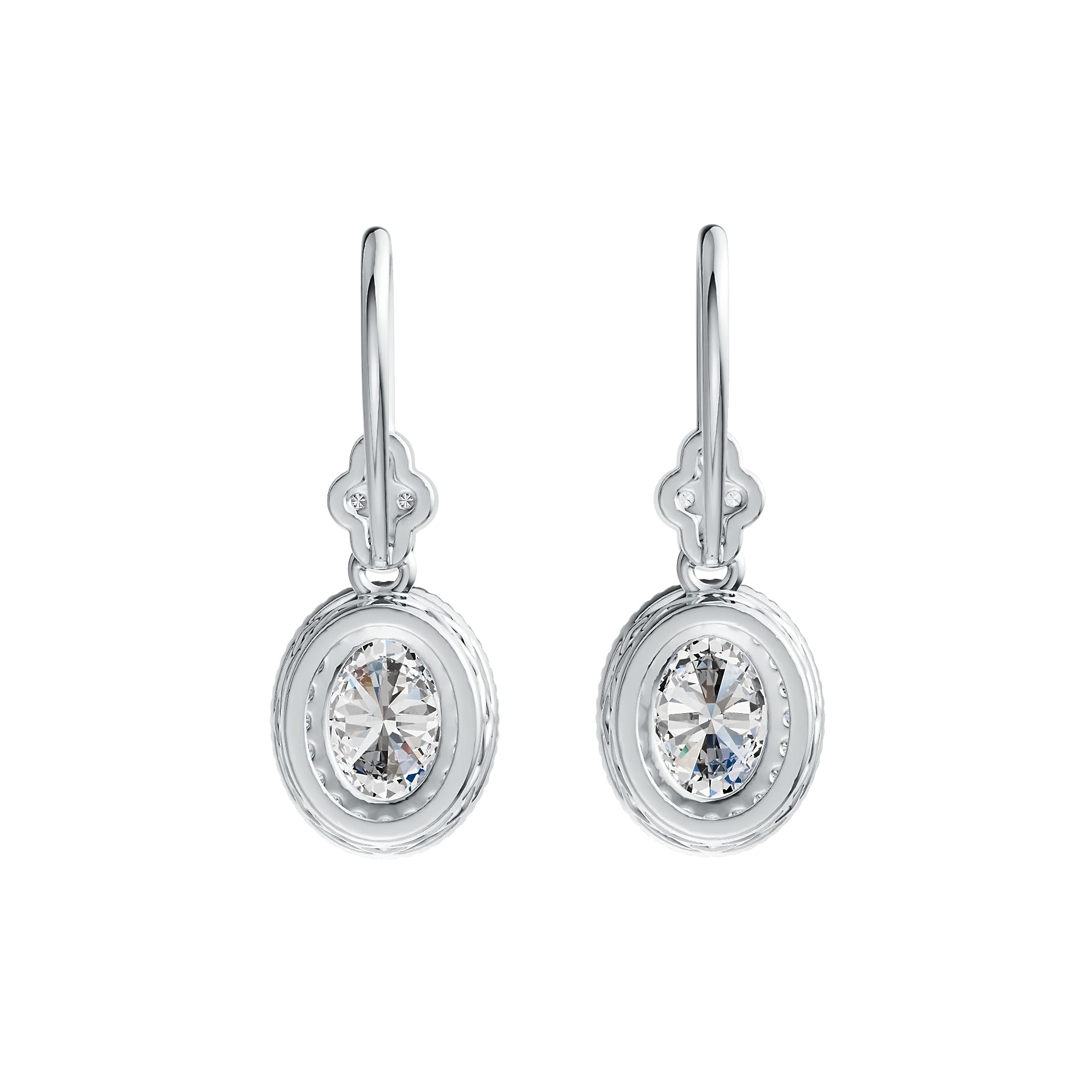 Sterling Silver Semi Mount Earrings Setting Oval OV 7X5mm DHJ