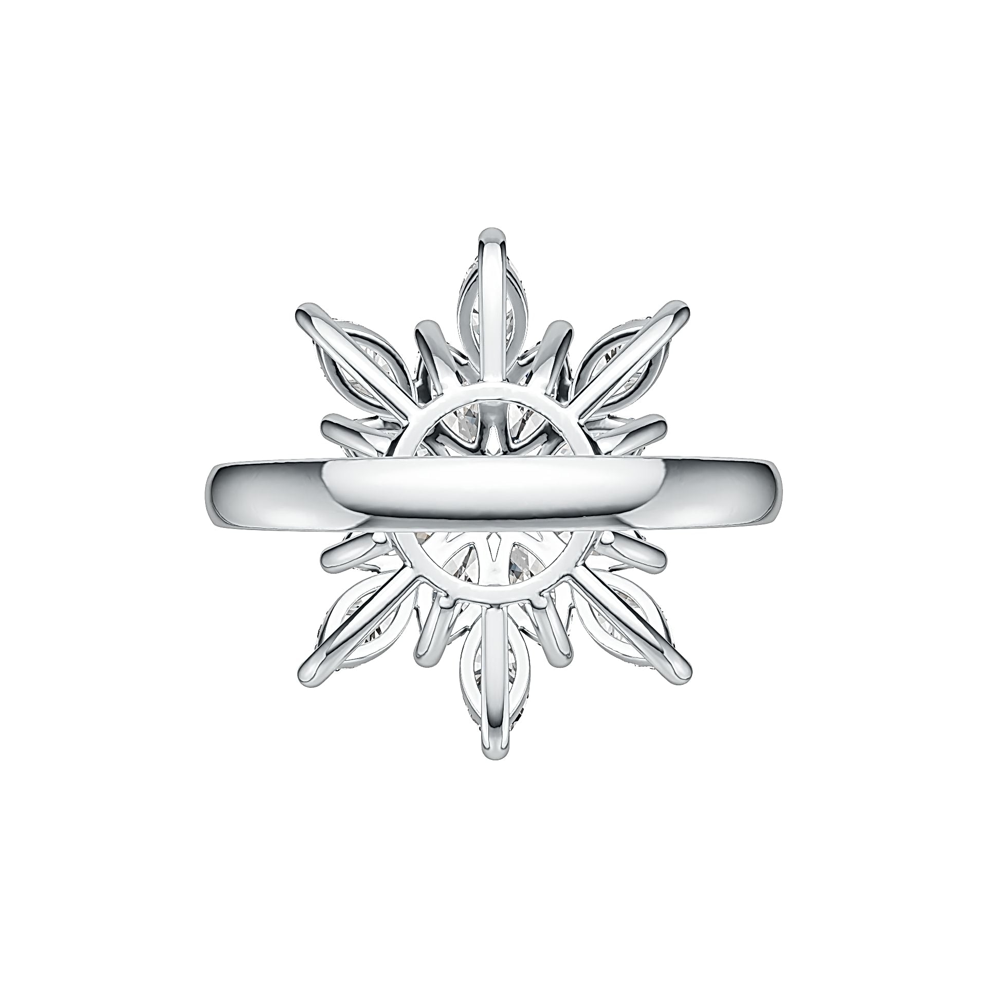 Sterling Silver Semi Mount Ring Setting Marquise MQ 6X3mm DHJ