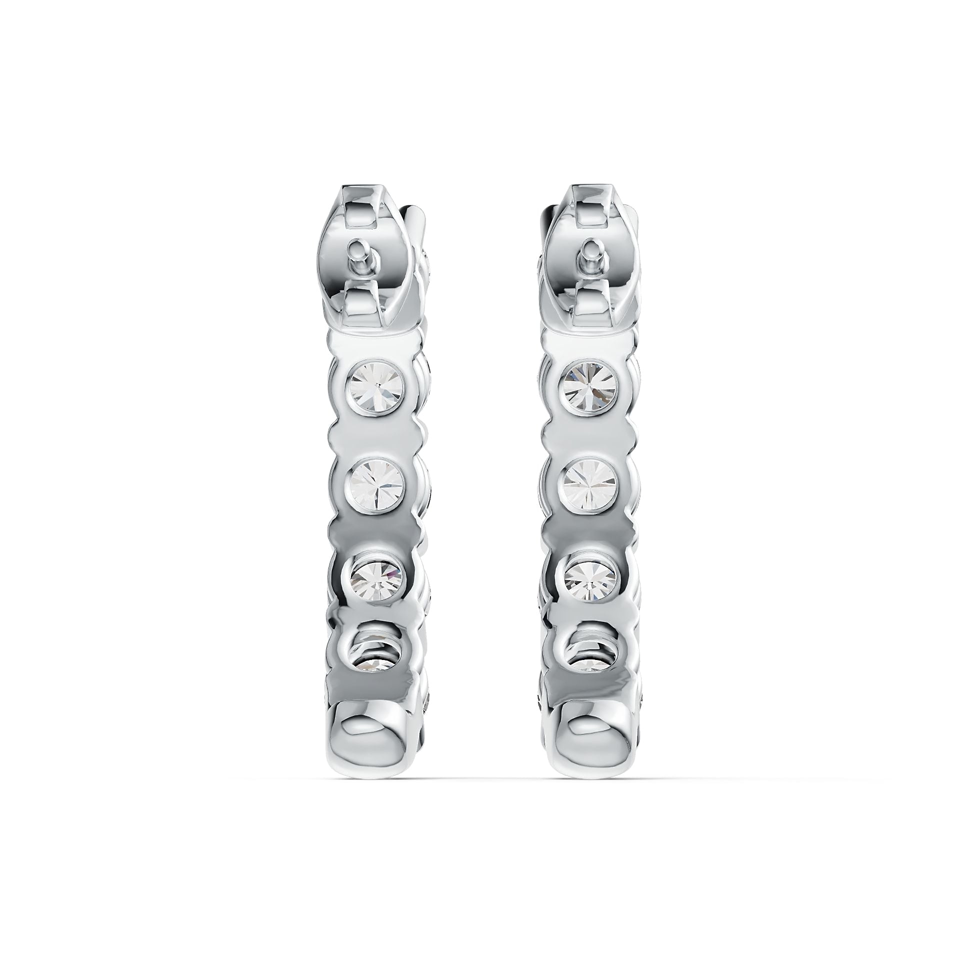 Sterling Silver Semi Mount Earrings Setting Round RD 3.5mm DHJ