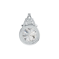 18K Gold Semi Mount Pendant Setting Round RD 8x8mm DHJ