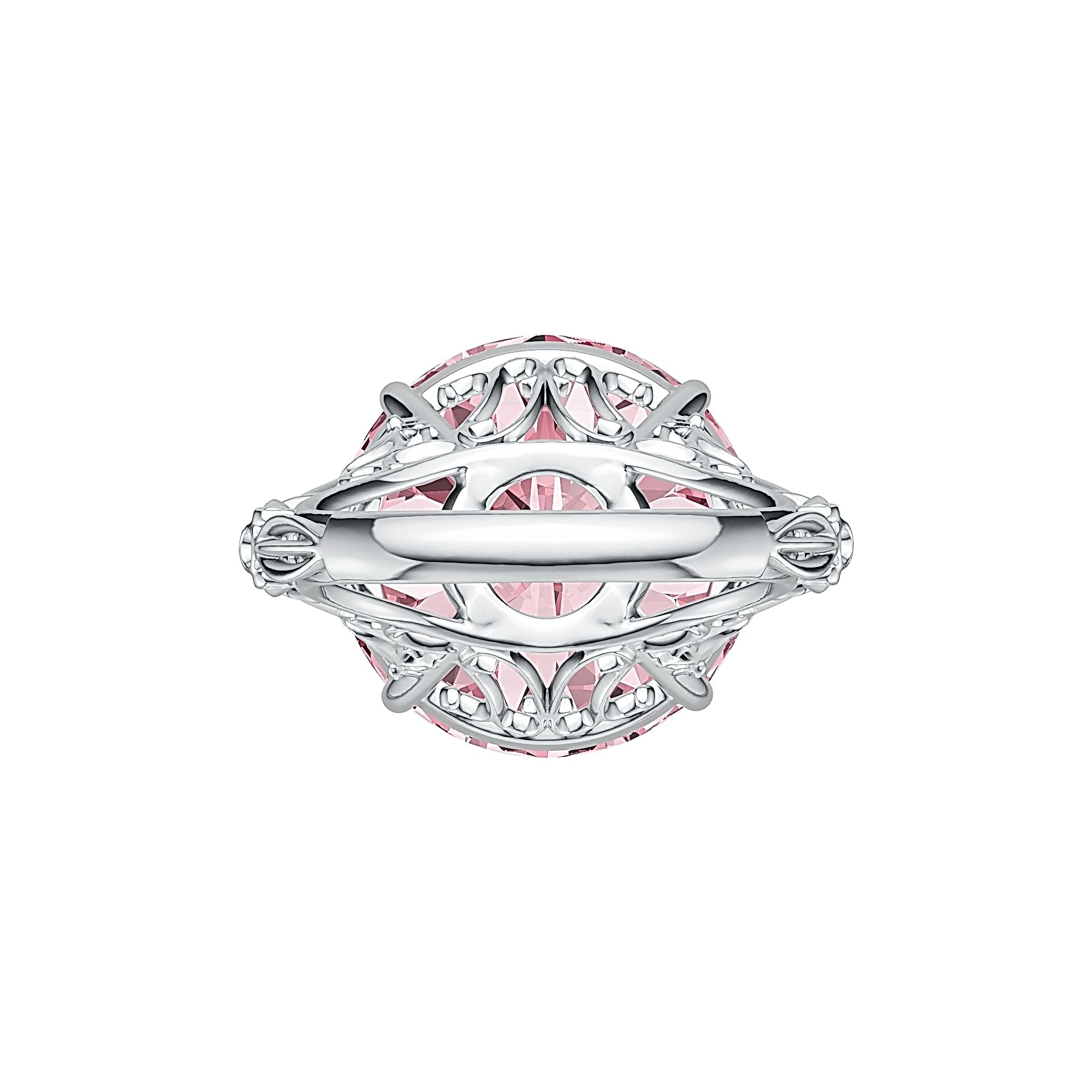 Sterling Silver Semi Mount Ring Setting Round RD 18x18mm Art Deco Style Syzjewelry