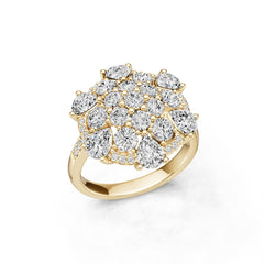 18K Gold Semi Mount Ring Setting Pear Pe 5x4mm Diamond Accent Syz Jewelry