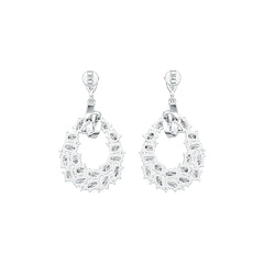 10K Gold Semi Mount Earrings Setting Pear PE 6x4mm OV 5x3mm OV 4x3mm Moissanite Accent DHJ