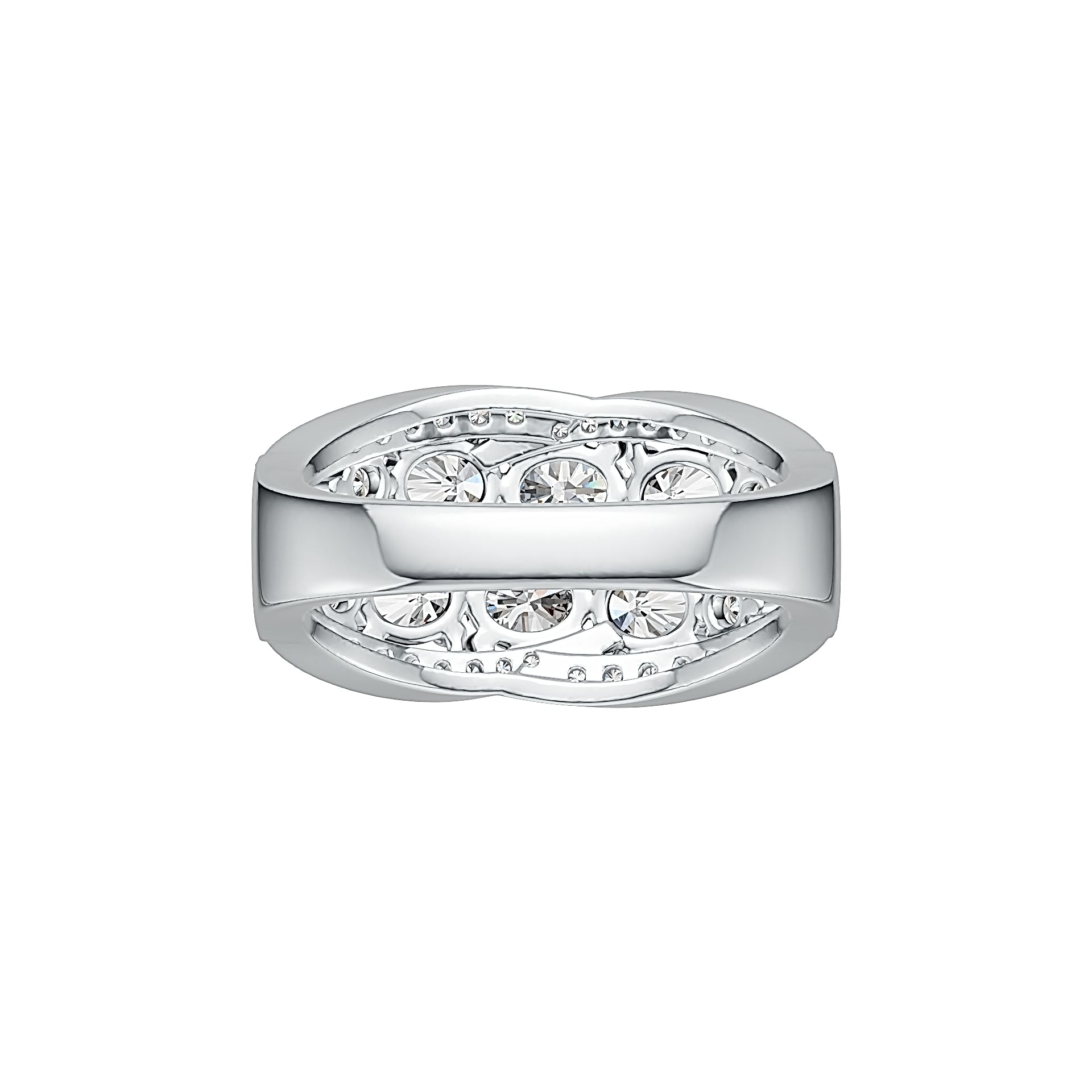 Sterling Silver Semi Mount Ring Setting Oval OV 5X4mm with White Topaz DHJ