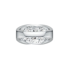 Sterling Silver Semi Mount Ring Setting Oval OV 5X4mm with White Topaz DHJ