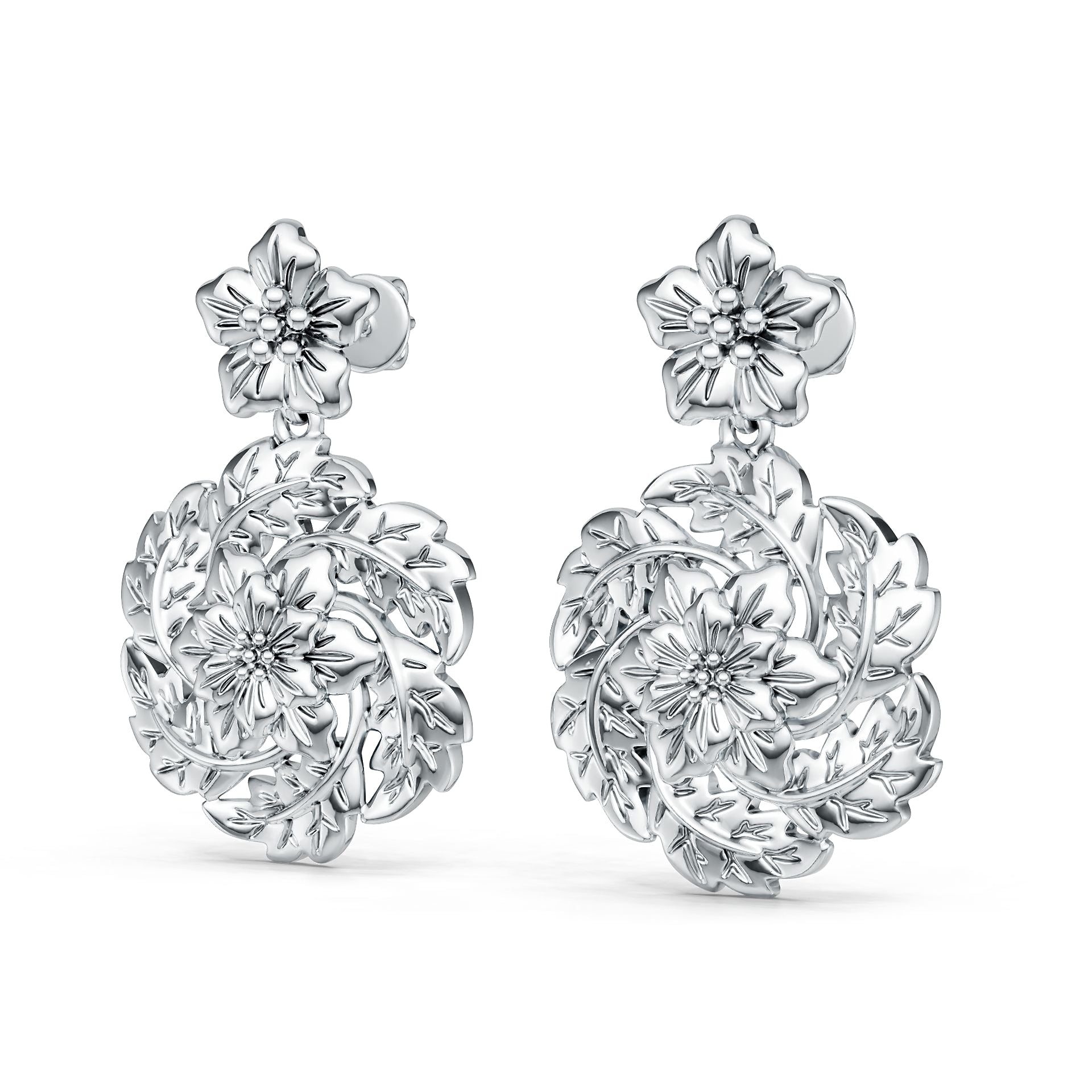Platinum Semi Mount Earrings Setting Round Ro Syz Jewelry