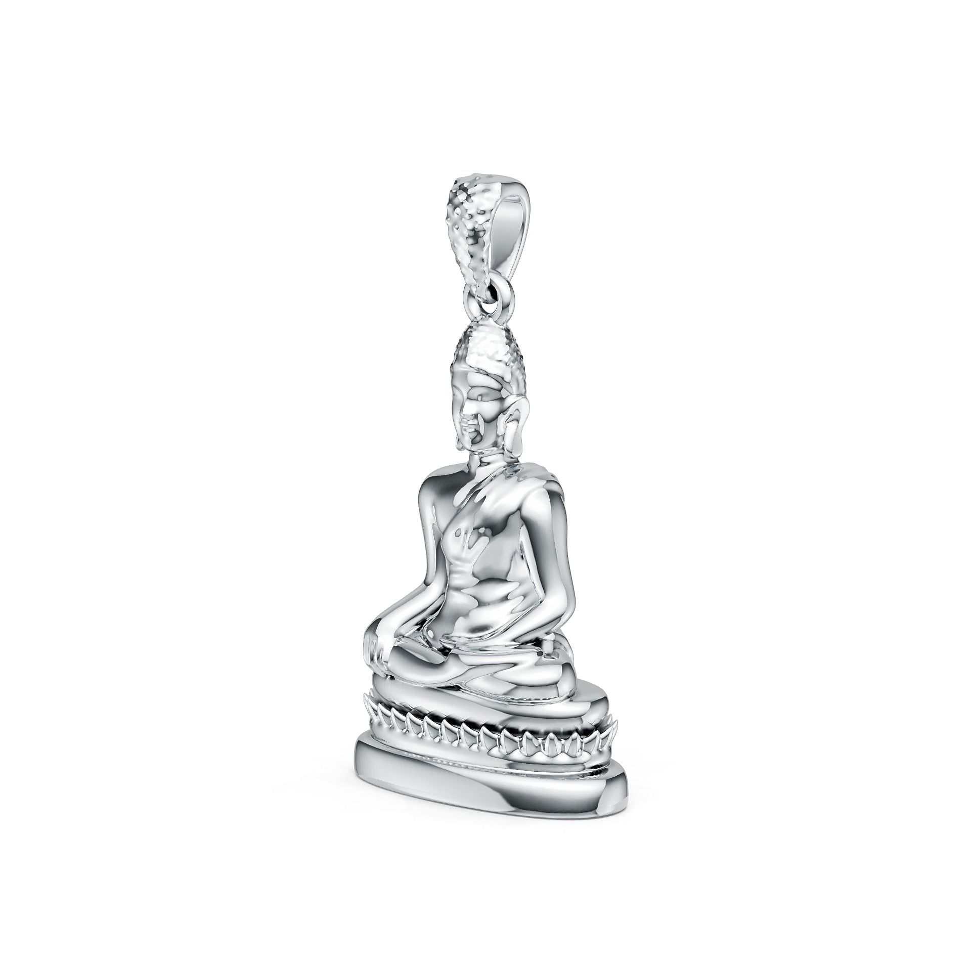 Sterling Silver Pendant Solid Buddha Theme DHJ