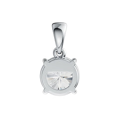 Sterling Silver Semi Mount Pendant Setting Round RD 9x9mm - Syzjewelry