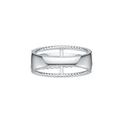 14K Gold Ring Multi-Row Wide Band Twisted Rope Theme DHJ