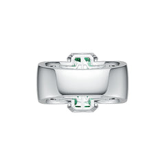 Sterling Silver Semi Mount Ring Setting Emerald OCT 16X9mm DHJ