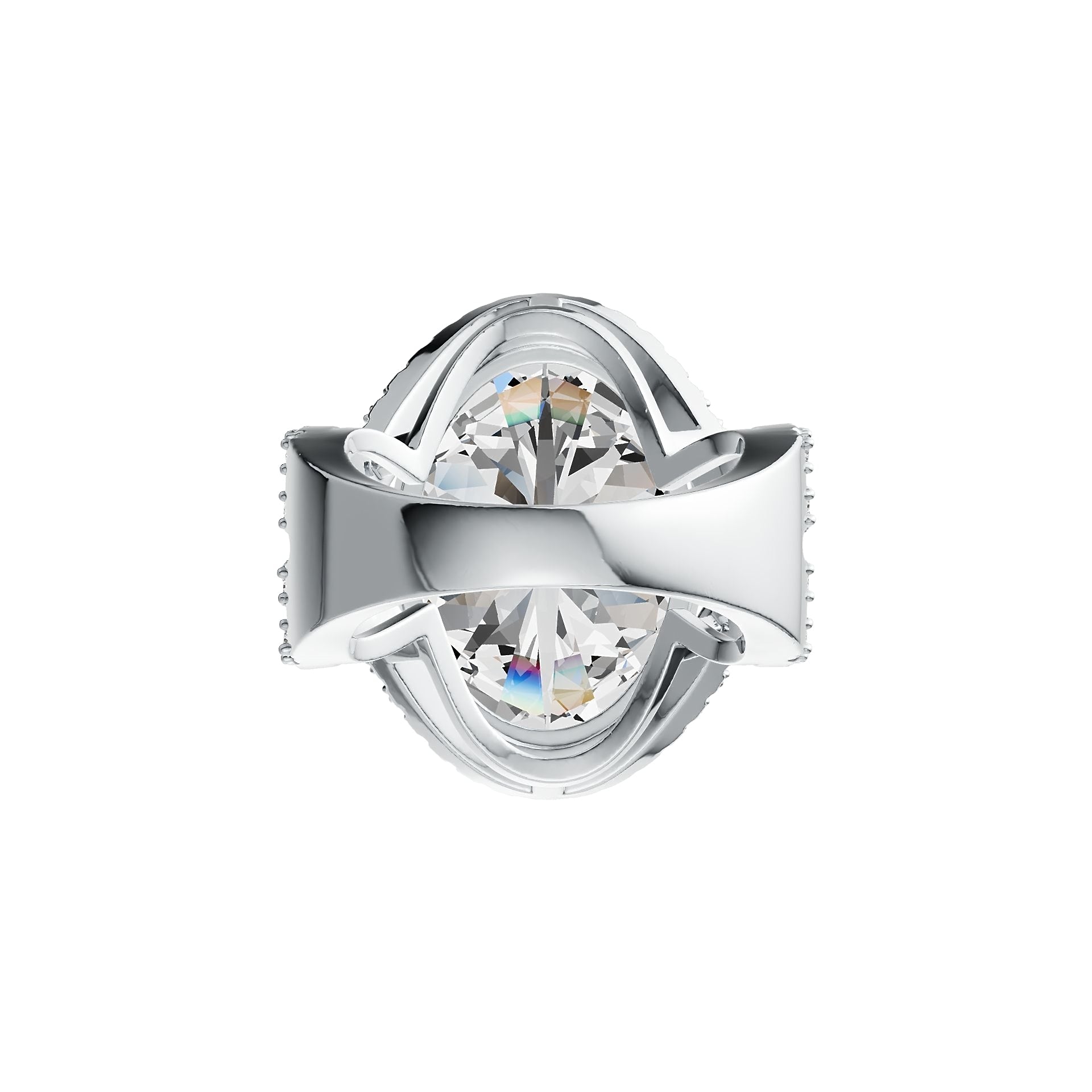 Sterling Silver Semi Mount Ring Setting Oval OV 20X14mm DHJ