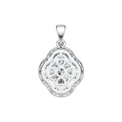 Sterling Silver Semi Mount Pendant Setting Oval OV 12X10mm Halo DHJ