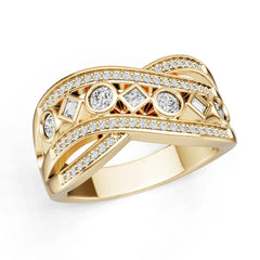 18K Gold Semi Mount Ring Setting Round Ro 3x3mm Diamond Accent Syz Jewelry