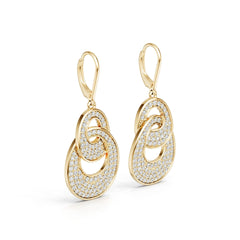 10K Gold Semi Mount Earrings Setting Round Ro 6x6mm Moissanite Accent Syz Jewelry