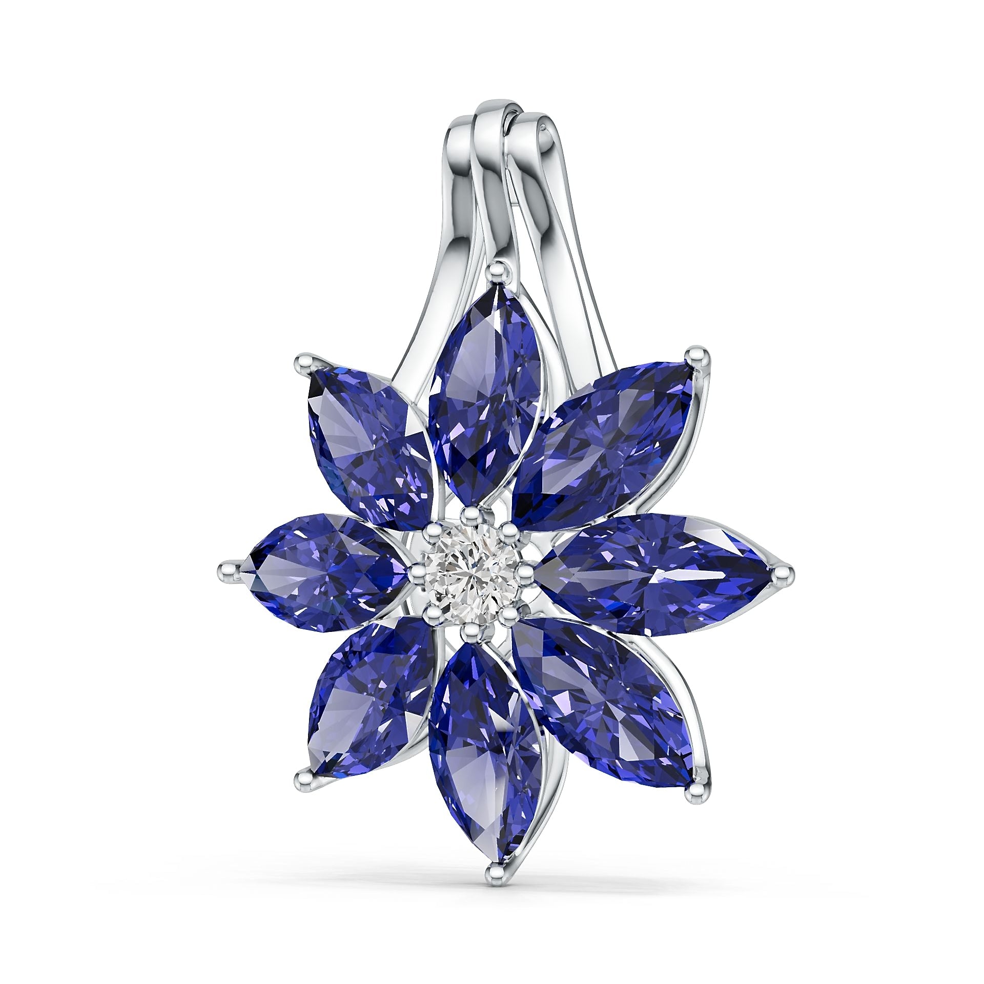 18K Gold Semi Mount Pendant Setting Round Ro 4x4mm Syz Jewelry