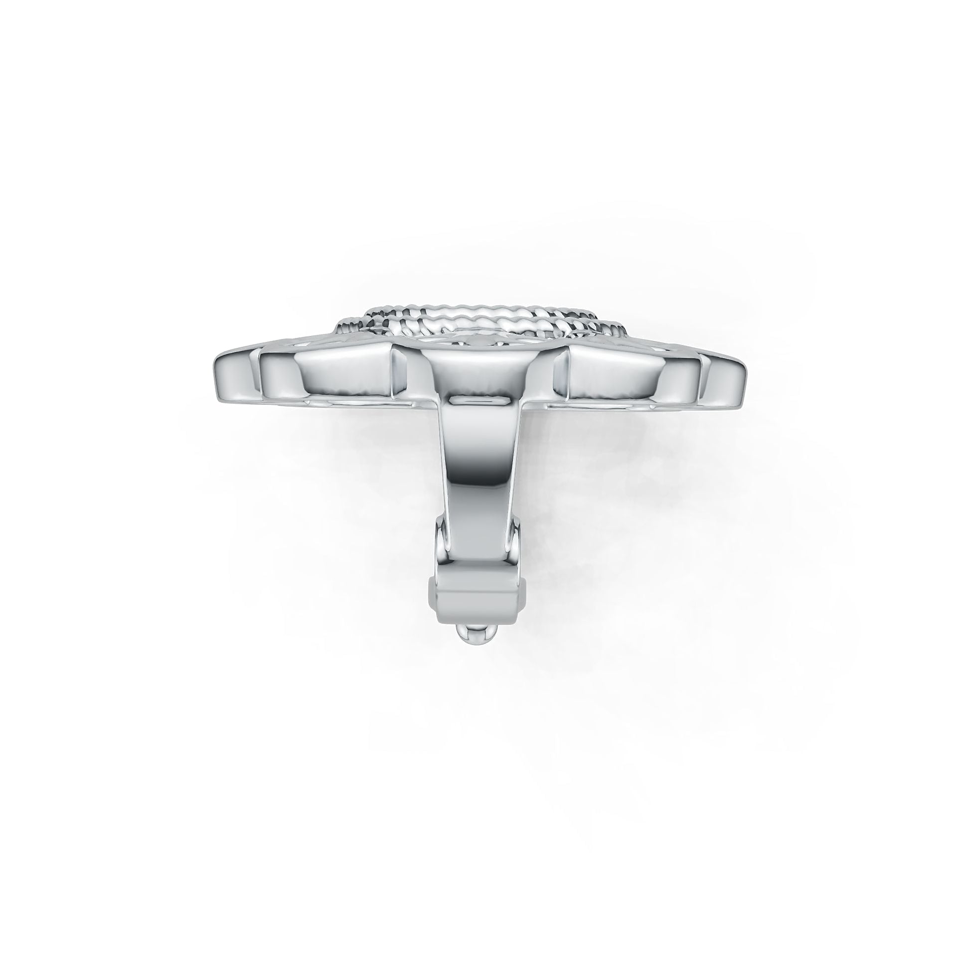 Sterling Silver Semi Mount Pendant Setting Round Rd DHJ