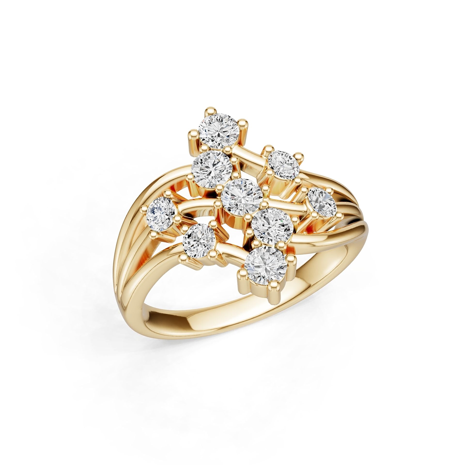 14K Gold Semi Mount Ring Setting Round Ro 3x3mm Syz Jewelry