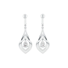 Orecchini in Argento Sterling Semi Montatura Impostazione Pera PE 8x6mm