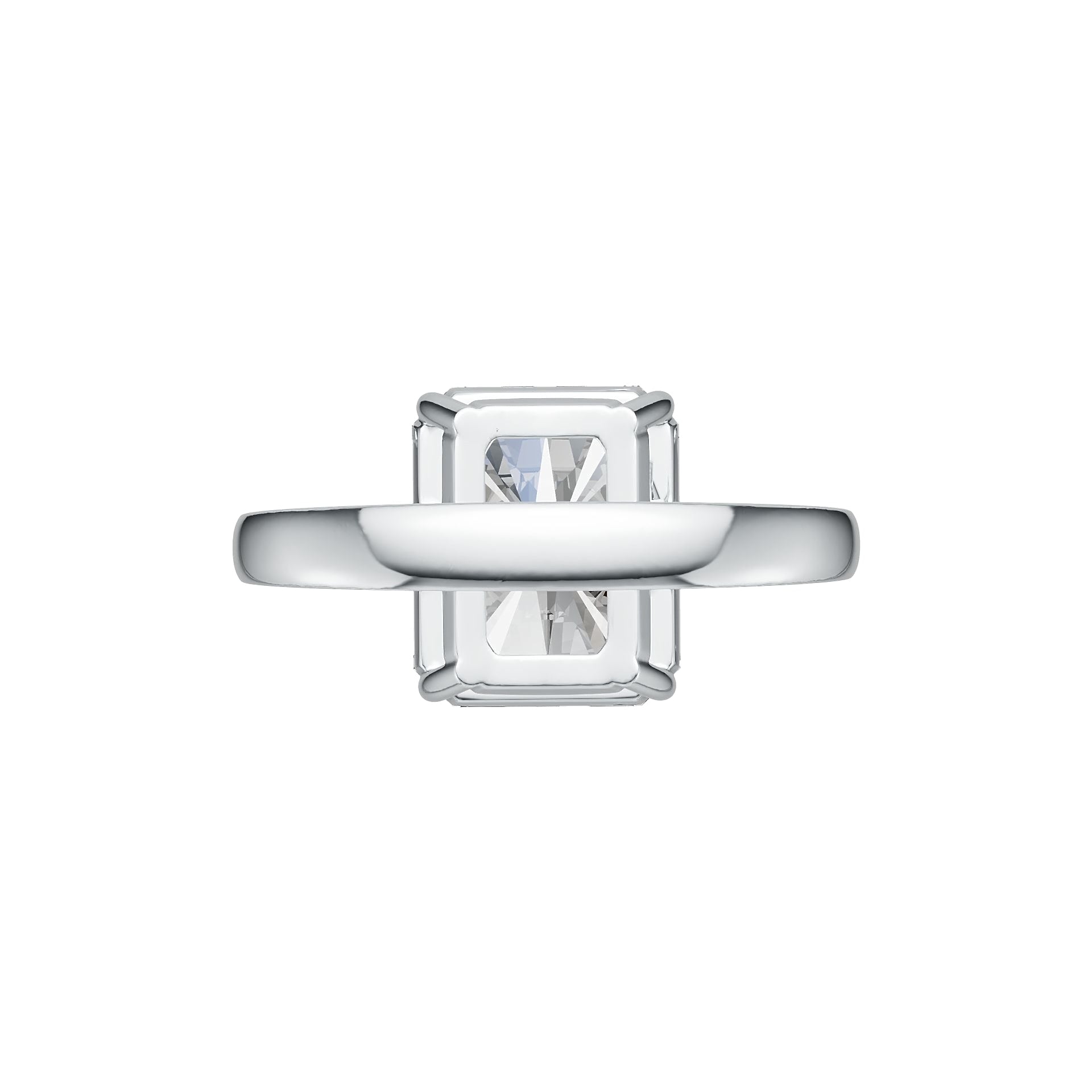 Sterling Silver Semi Mount Ring Setting Emerald OCT 12X10mm DHJ