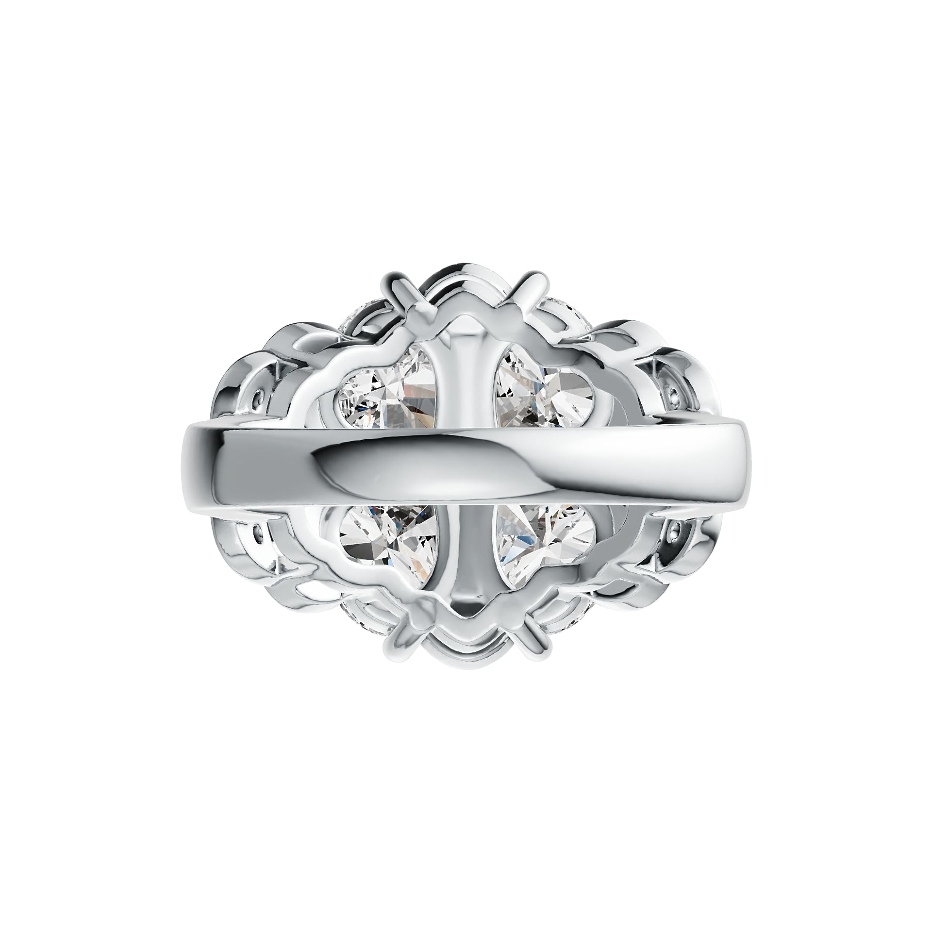 Sterling Silver Semi Mount Ring Setting Heart HT 7X7mm DHJ