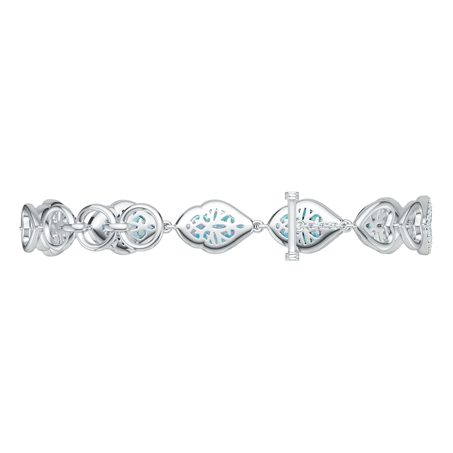 Platinum Semi Mount Bracelet Setting Round Ro Syz Jewelry