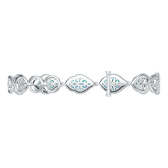 Platinum Semi Mount Bracelet Setting Round Ro Syz Jewelry