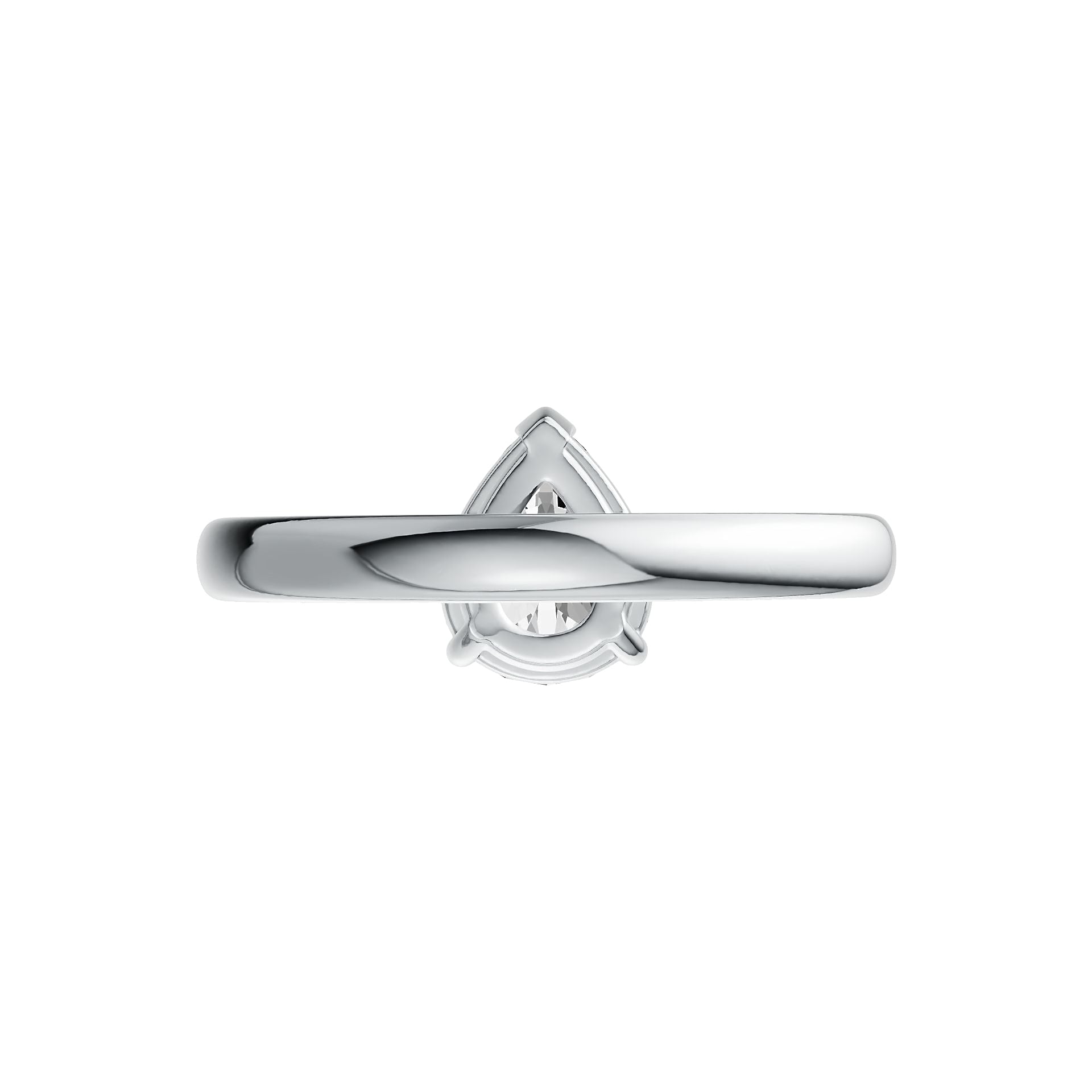 14K Gold Semi Mount Ring Setting Pear PE 10X8mm Solitaire DHJ