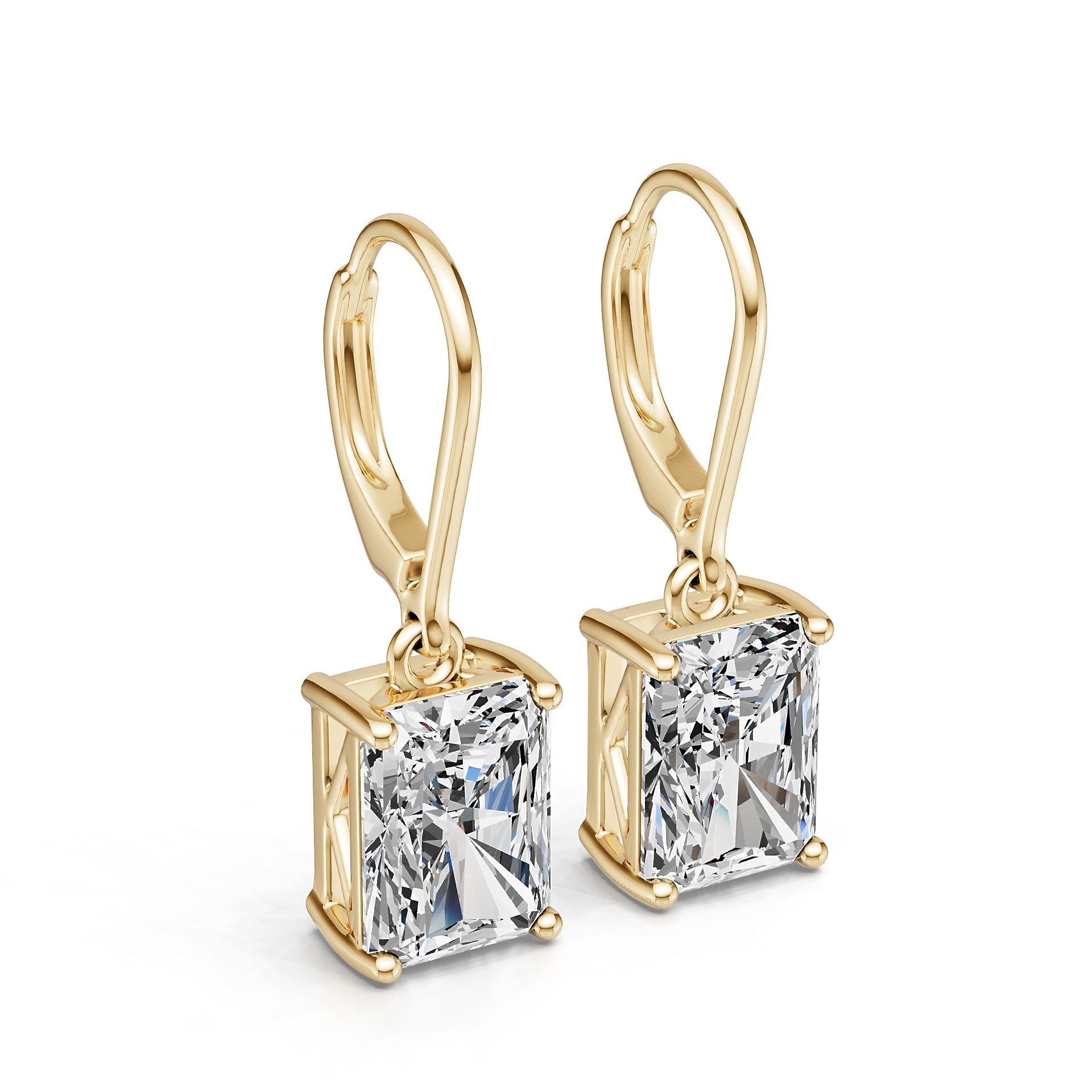 10K Gold Semi Mount Earrings Setting Emerald Em 8x6mm Syz Jewelry