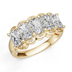Platinum Semi Mount Ring Setting Emerald Em 6x4mm Diamond Accent Syz Jewelry