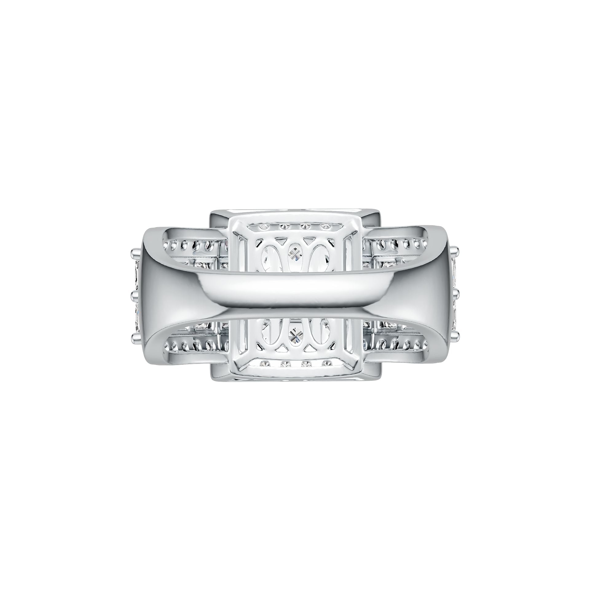 14K Gold Semi Mount Ring Setting Princess SQ 3X3mm Diamond Accent DHJ