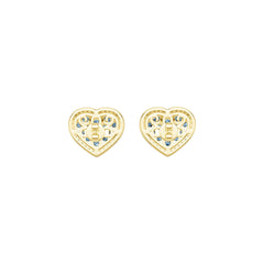 10K 14K Gold or 10K Gold Semi Mount Earrings Setting Round Rd Moissanite Accent Syzjewelry