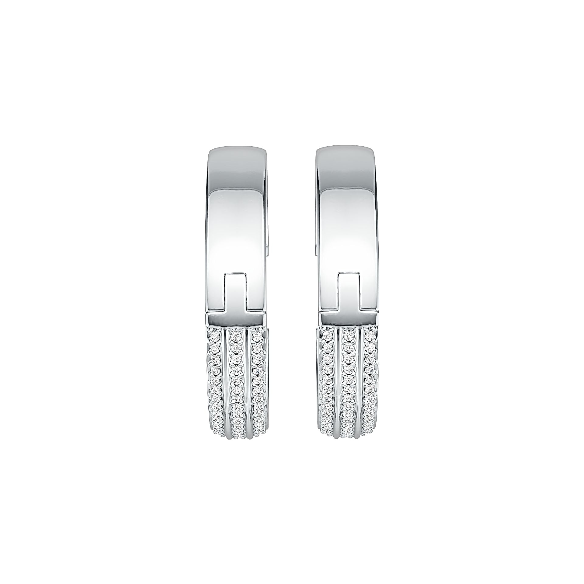 Sterling Silver Semi Mount Earrings Setting Round RD 0.9mm DHJ