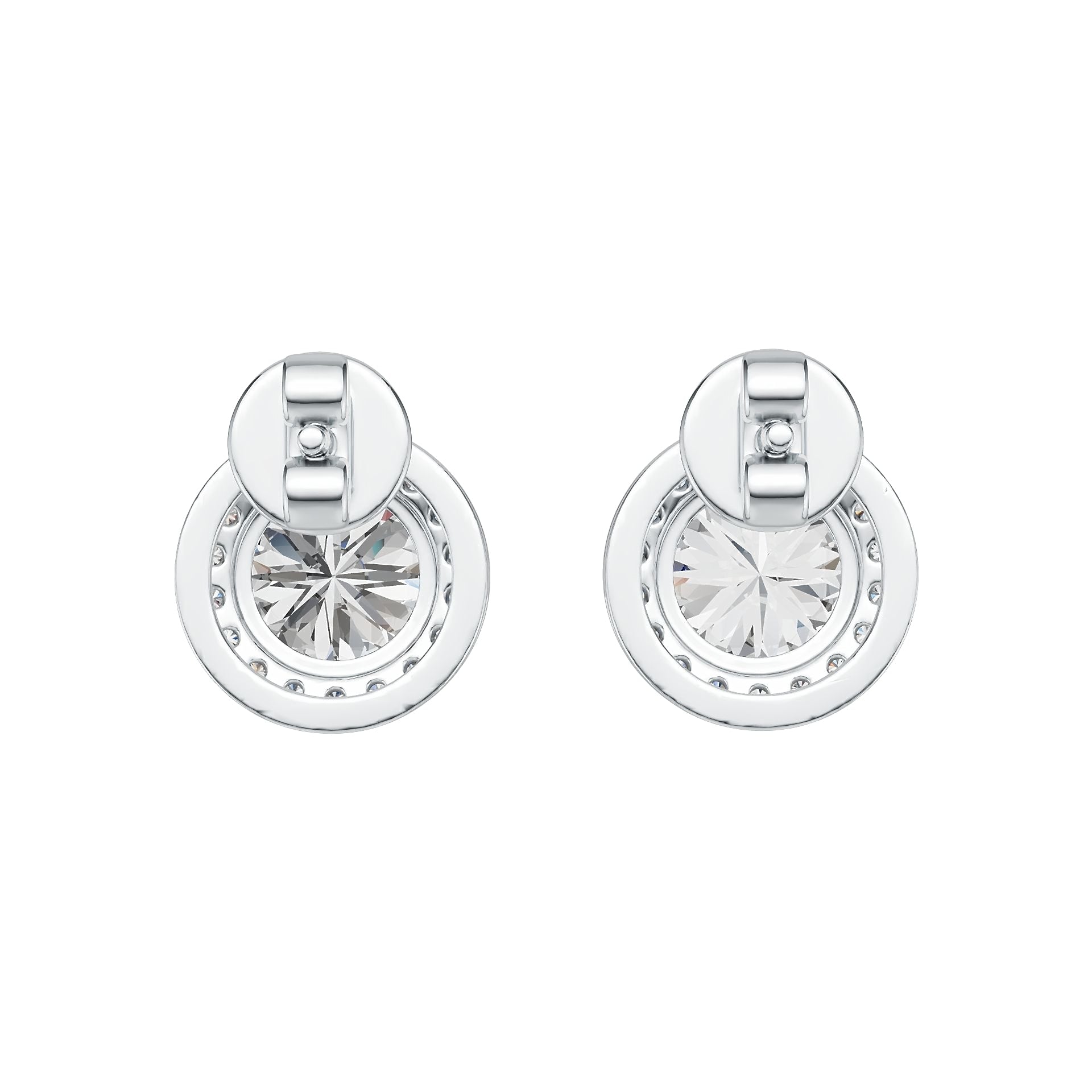 Sterling Silver Semi Mount Earrings Setting Round RD 7x7mm DHJ