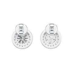 Sterling Silver Semi Mount Earrings Setting Round RD 7x7mm DHJ