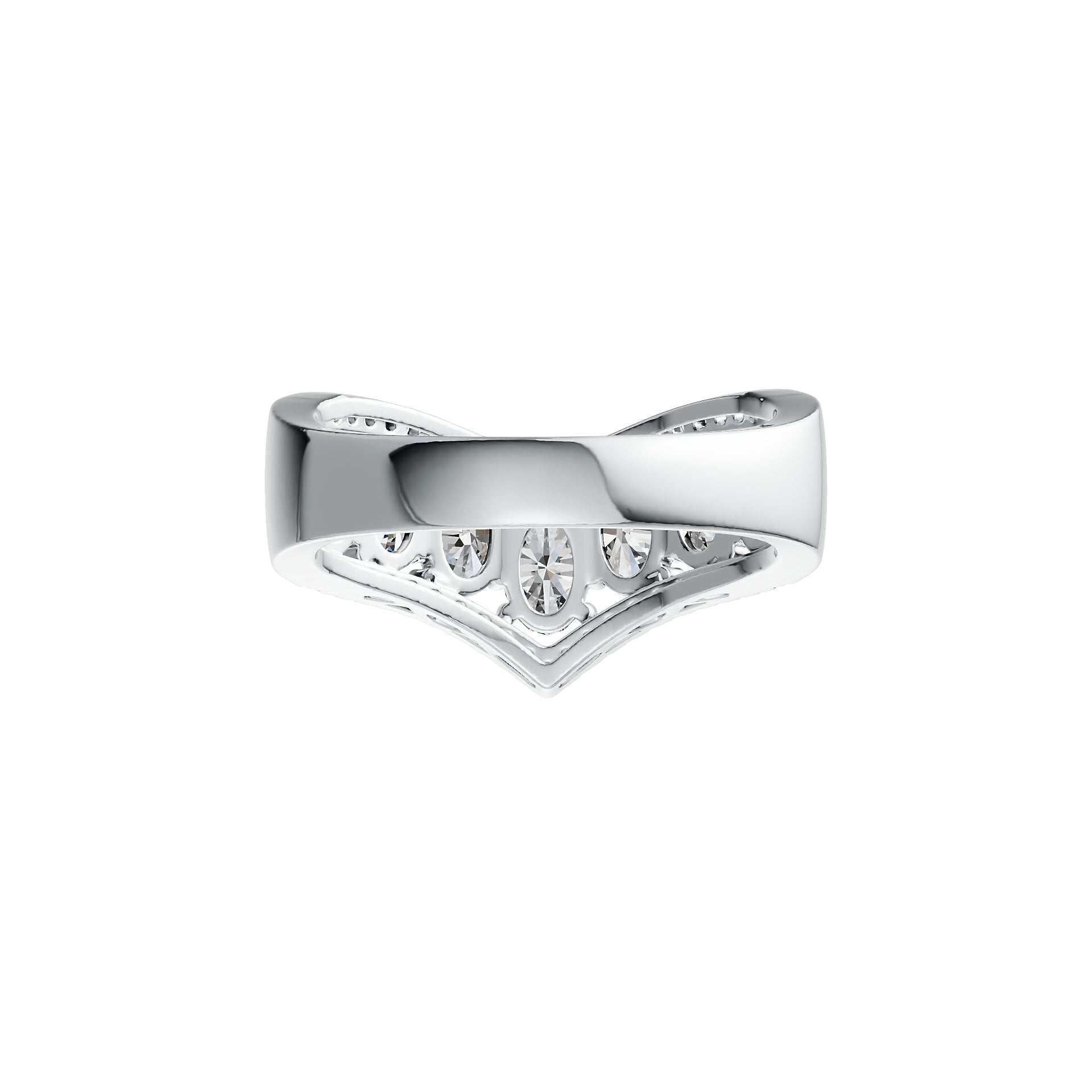 10K Gold Semi Mount Ring Setting Oval OV 6X4mm Moissanite Accent DHJ