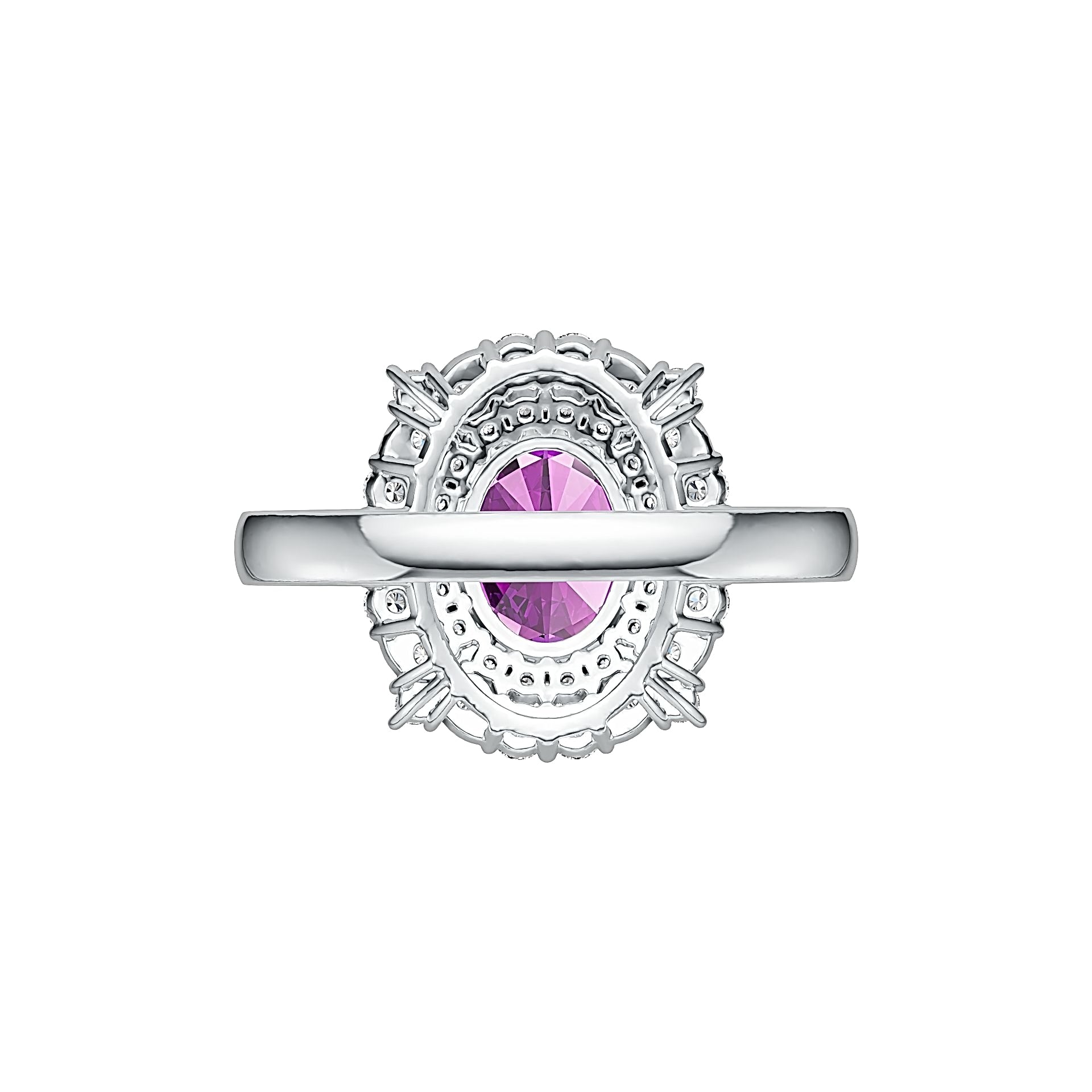 Sterling Silver Semi Mount Ring Setting Oval OV 9X7MM Halo Syzjewelry